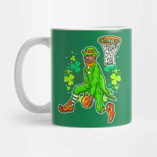 African American Black Leprechaun Basketball St Patrick's Day Mug